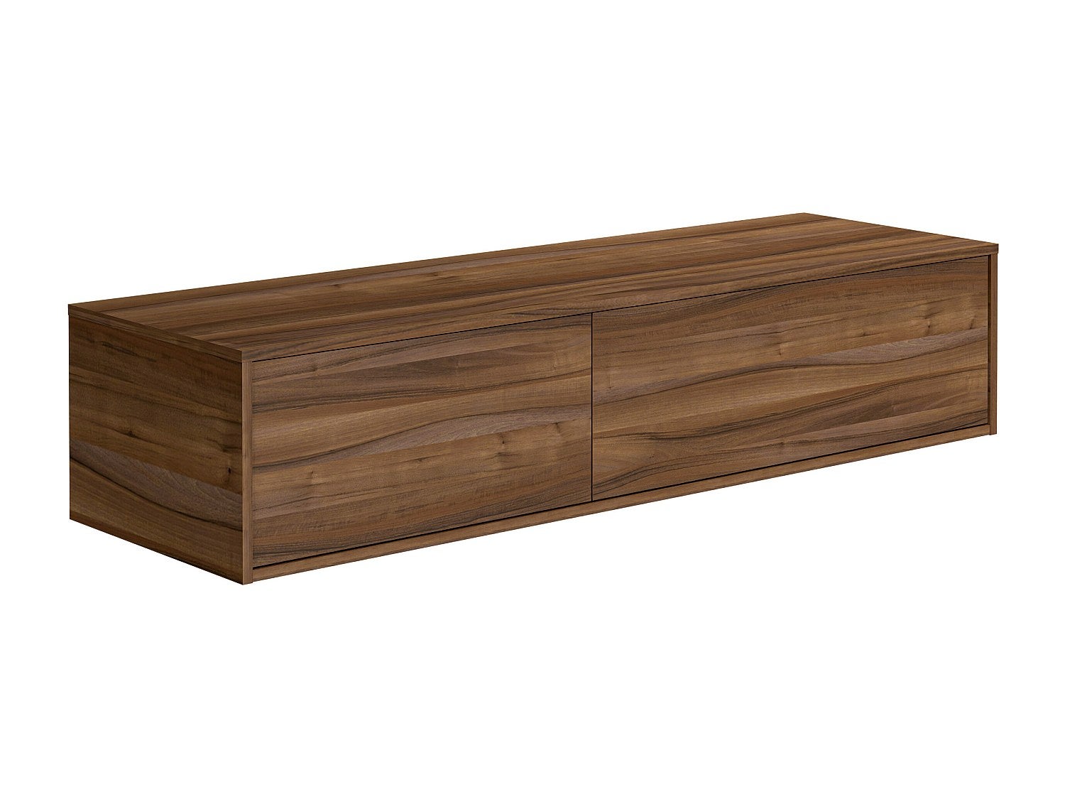 Szafka łazienkowa wisząca pod umywalkę - Naturalny ciemny - szer. 150 cm - ISAURE II