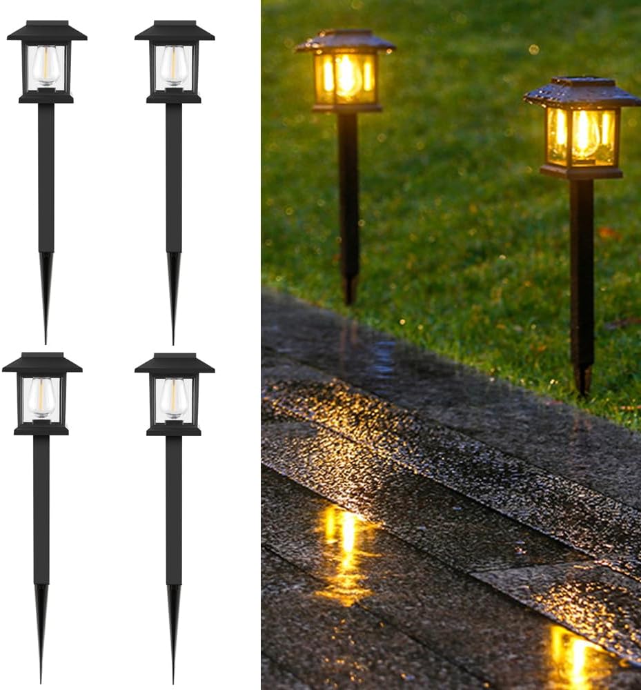 (6 sztuk) Lampy solarne zewnętrzne, lampy solarne ogrodowe, oświetlenie krajobrazu, oświetlenie ścieżek ogrodowych