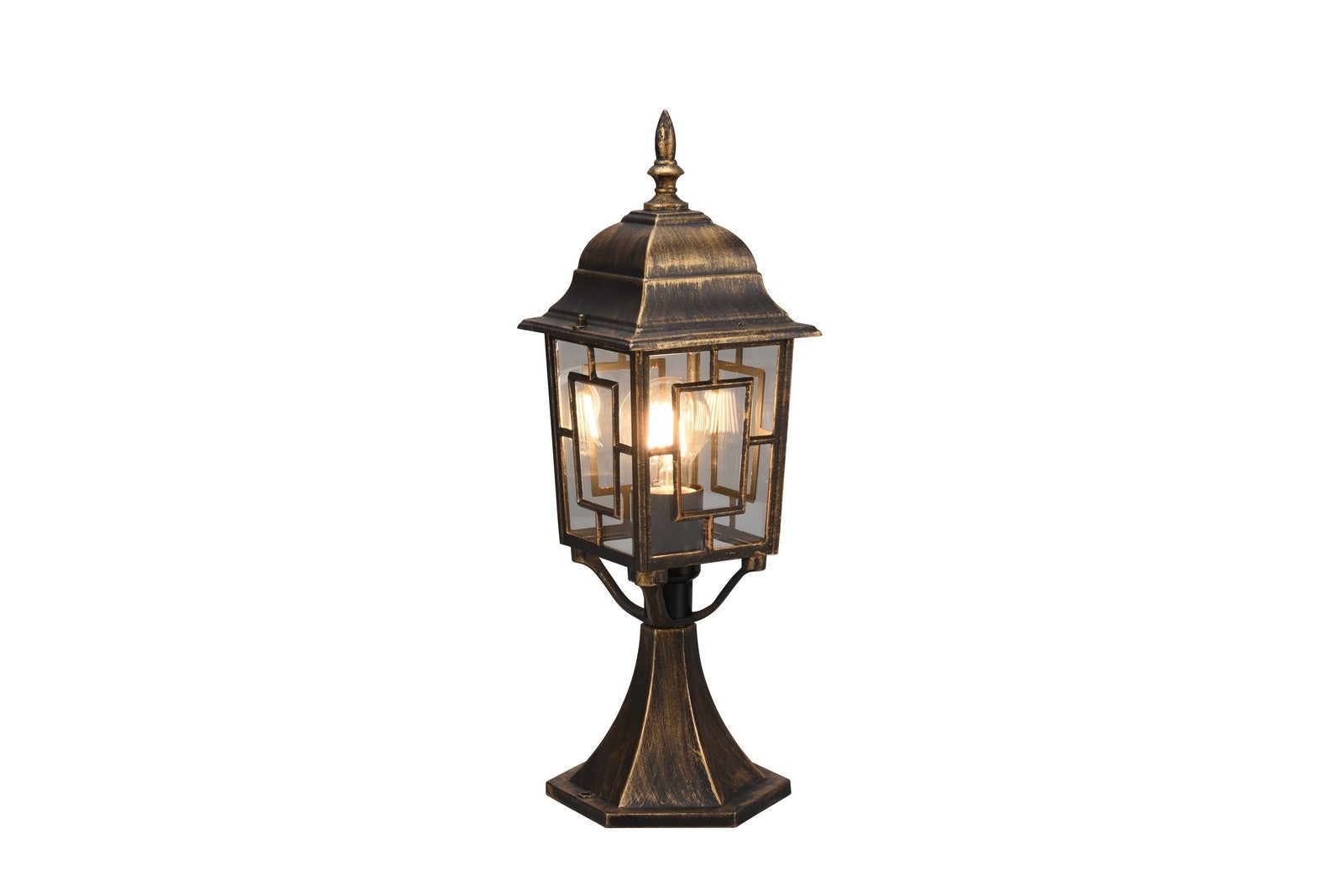 Lampa ogrodowa stojąca Volturno stary mosiądz z patyną 1xE27x60W IP23 wym: 47,5 x 15 x 17 cm aluminium Trio