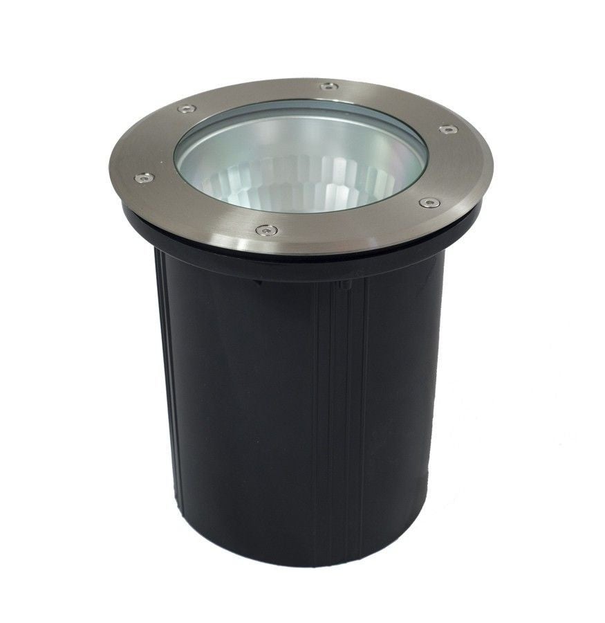 Duża lampa najazdowa 21 cm średnicy 1xE27 stal nierdzewna IP67 SU-MA Pabla 4031