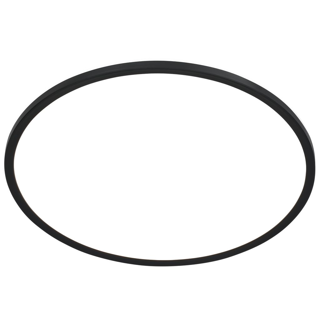 Lampa sufitowa LED - okrągła, ultrapłaska z efektem podświetlenia - IP20 - śr. 420 mm - czarna - 4000K - 22W / 3000lm - Briloner