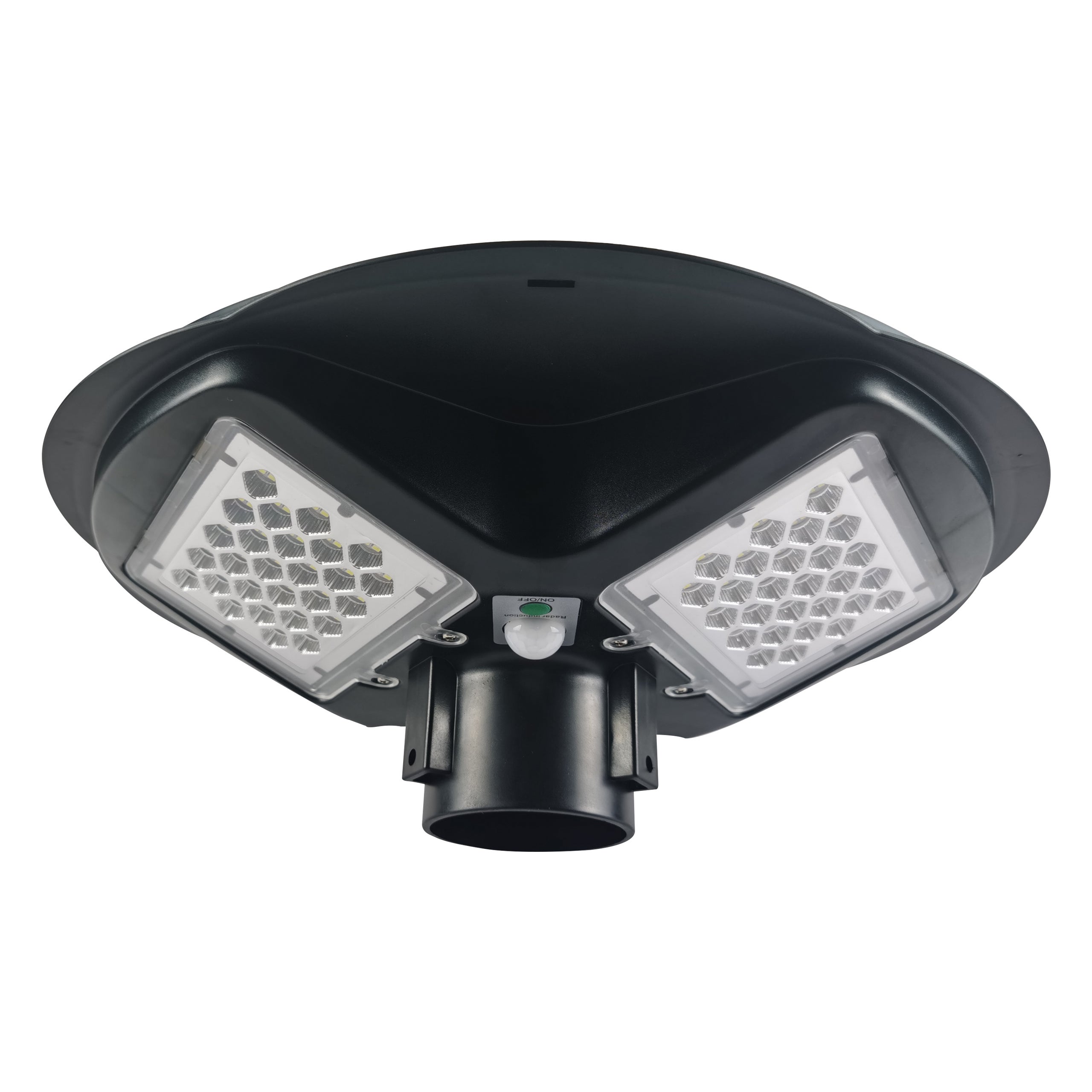 Lampa solarna LED latarnia 200W 46cm IP65 5000K czujnik ruchu i zmierzchu pilot czarna MasterLED