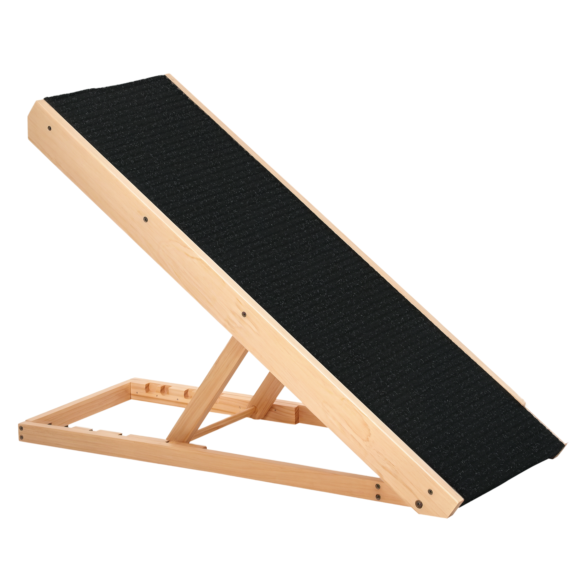 Składany duży pies ramp, sofa pies staircase z REGULOWANA WYSOKOŚĆ 26-61 cm, czarny