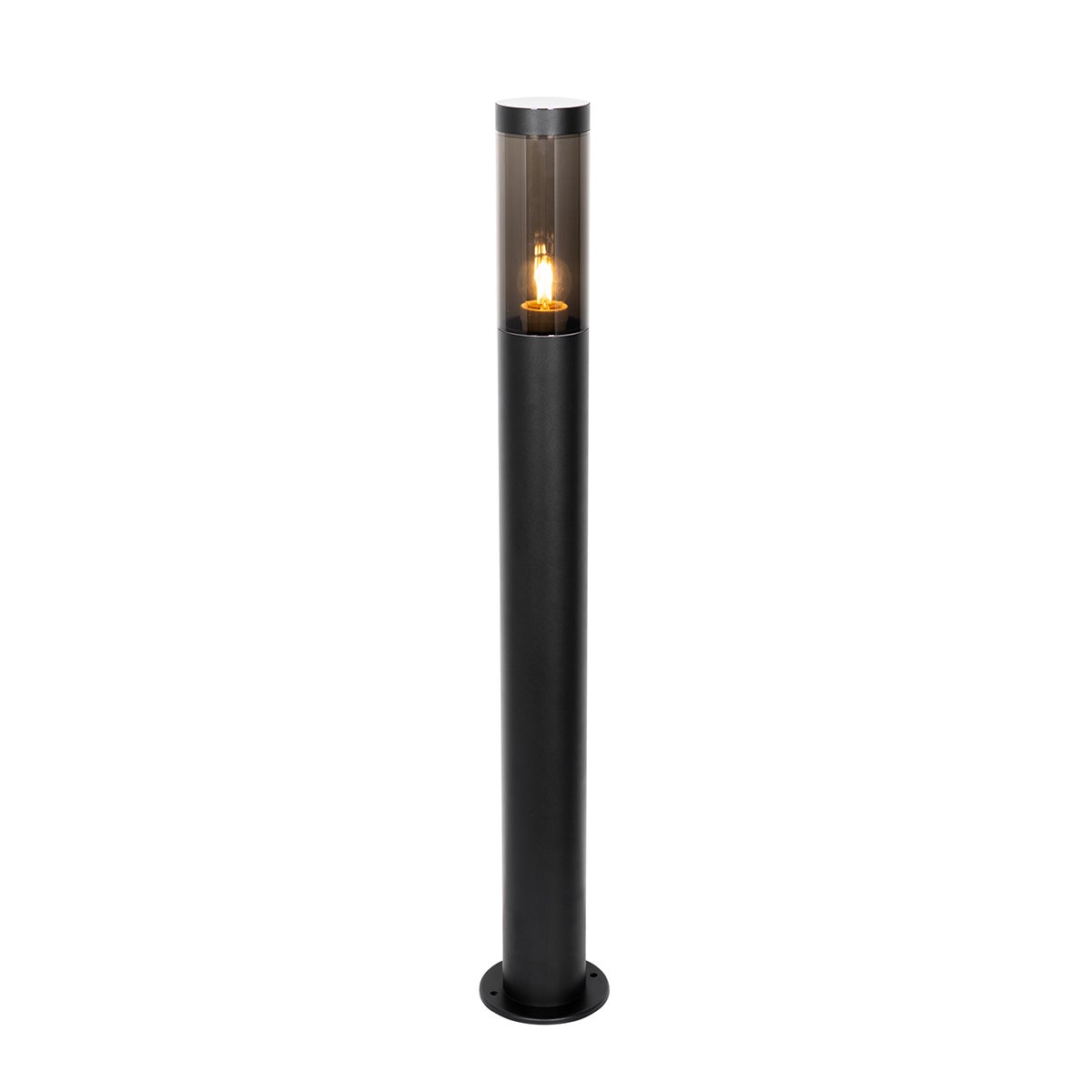 Qazqa nowoczesny lampa słupkowa do ogród - Rox - czarny, max. 20w, kompatybilny z żarówką LED, e27, 110cm, IP44