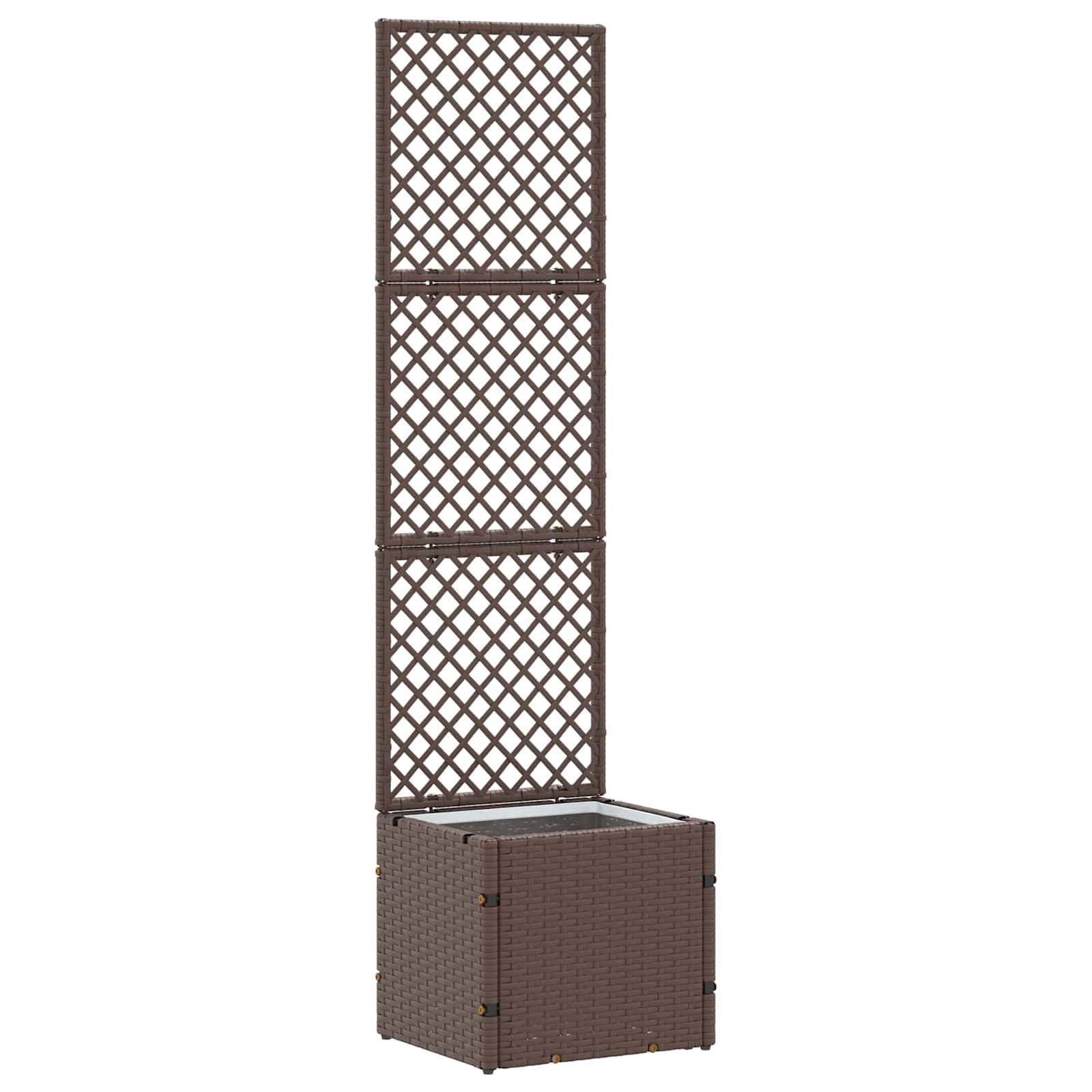 Osłona do treli ogrodowej Brązowy 35 x 30 x 135 cm Metal vidaXL