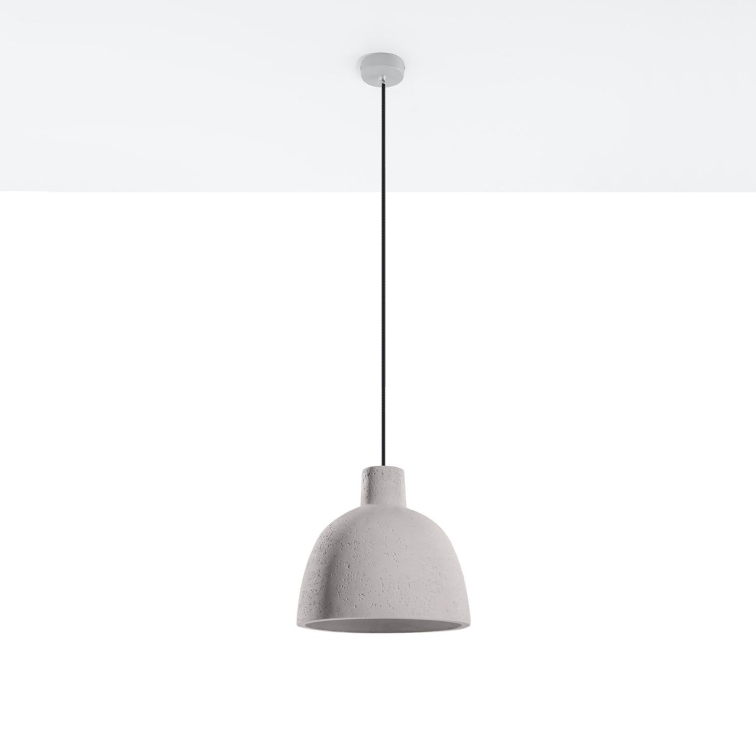 Suspension Béton Gris E27 1 Damaso