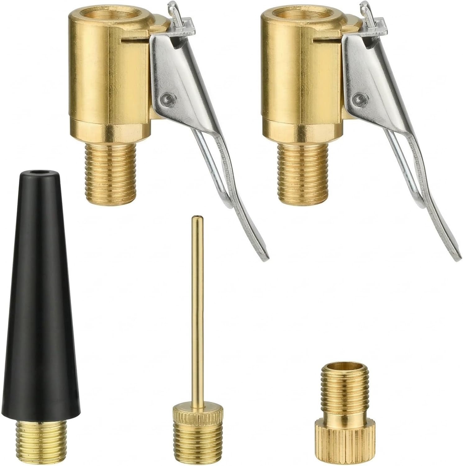 Zestaw zaworów 5 w 1, zawór rowerowy i kulowy, adapter do zaworu.