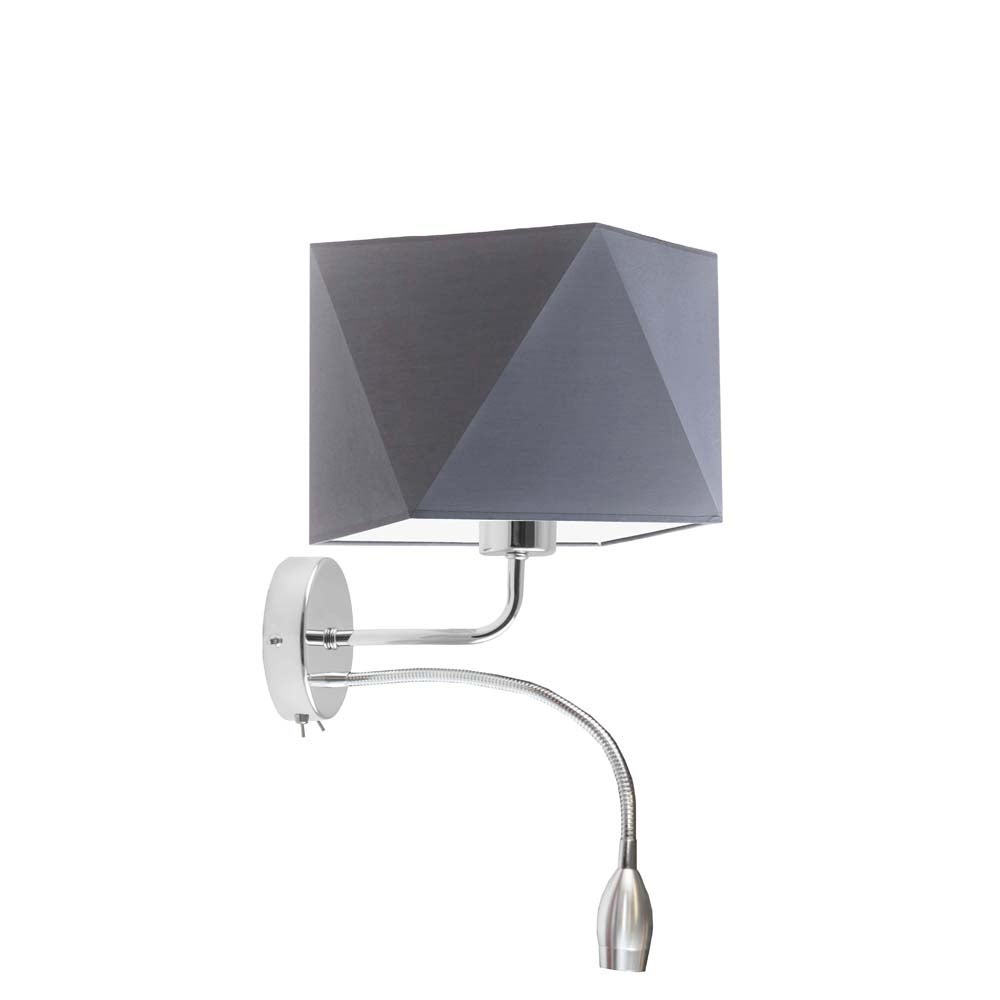 Kinkiet LED lampa ścienna lampa na ścianę z abażurem diament BLUES