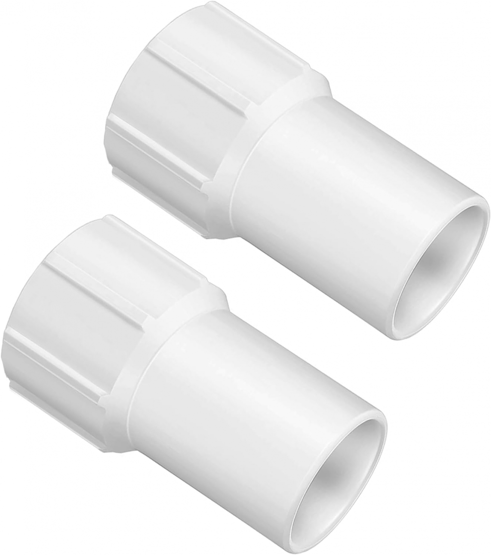 Złączki do węży basenowych 1-1/2", 2 sztuki, białe