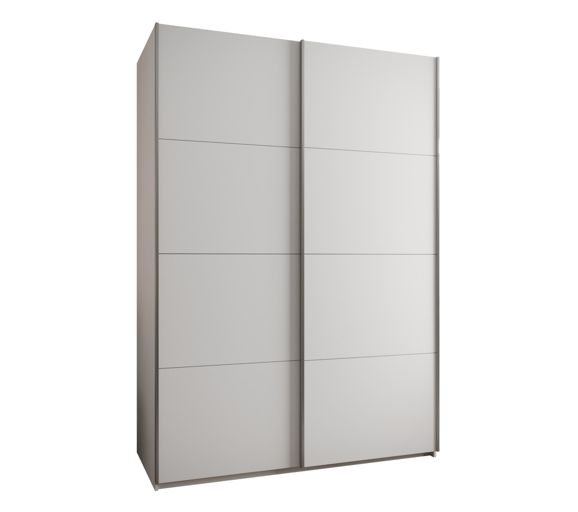 Szafa przesuwna wysoka Lux 1 170 x 64 x 245,5 cm biały + biały + u. srebrny - Abiks Meble