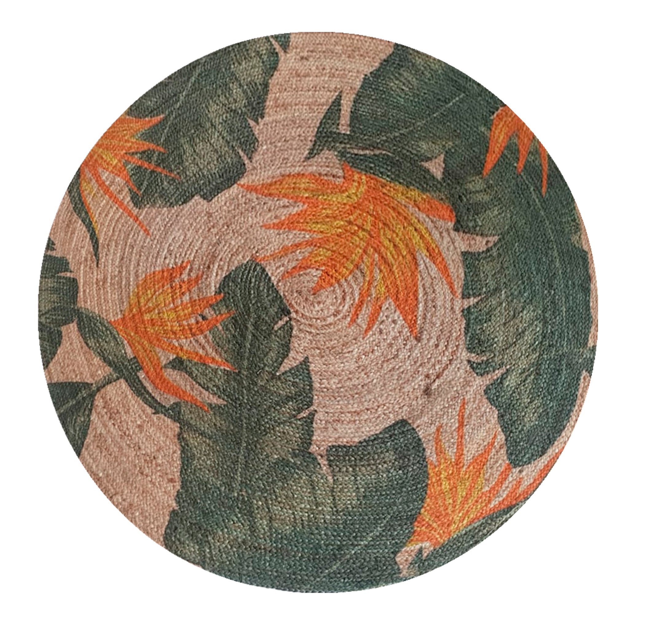 DYWAN JUTOWY TROPICAL POMARAŃCZOWY Ø200 CM