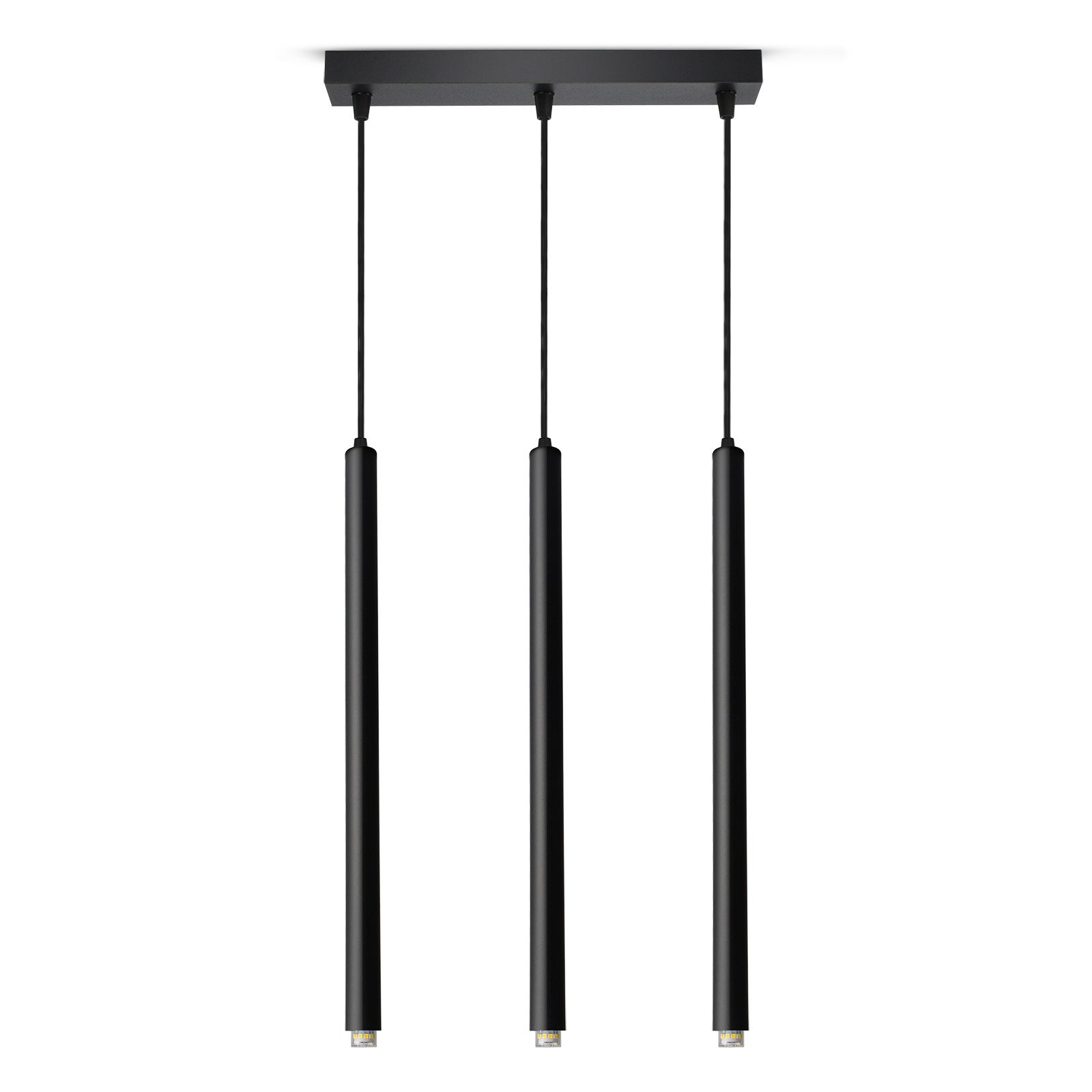 Lampa wisząca sufitowa laser sopel tuba 853-bz3 czarna g9 3-punktowa led