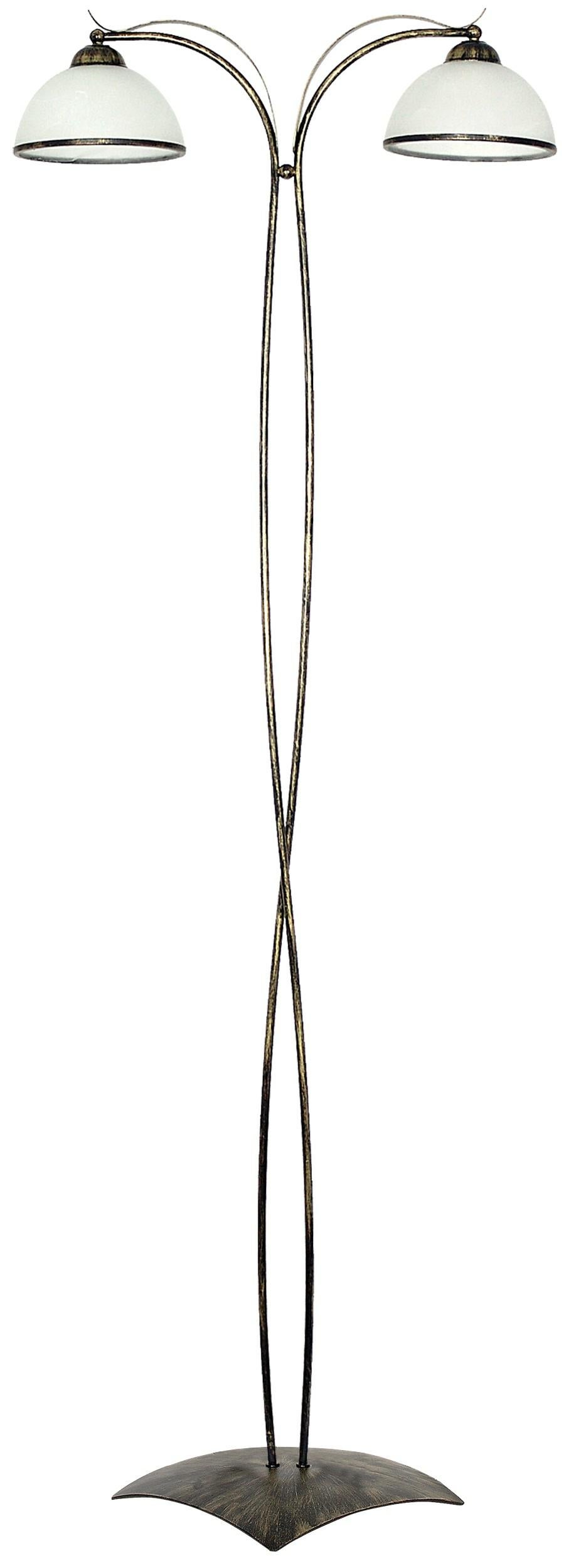 Lampa podłogowa Korfu złota patyna-biała 2xE27x15W metal wym:168x60x28cm IP20 Luminex