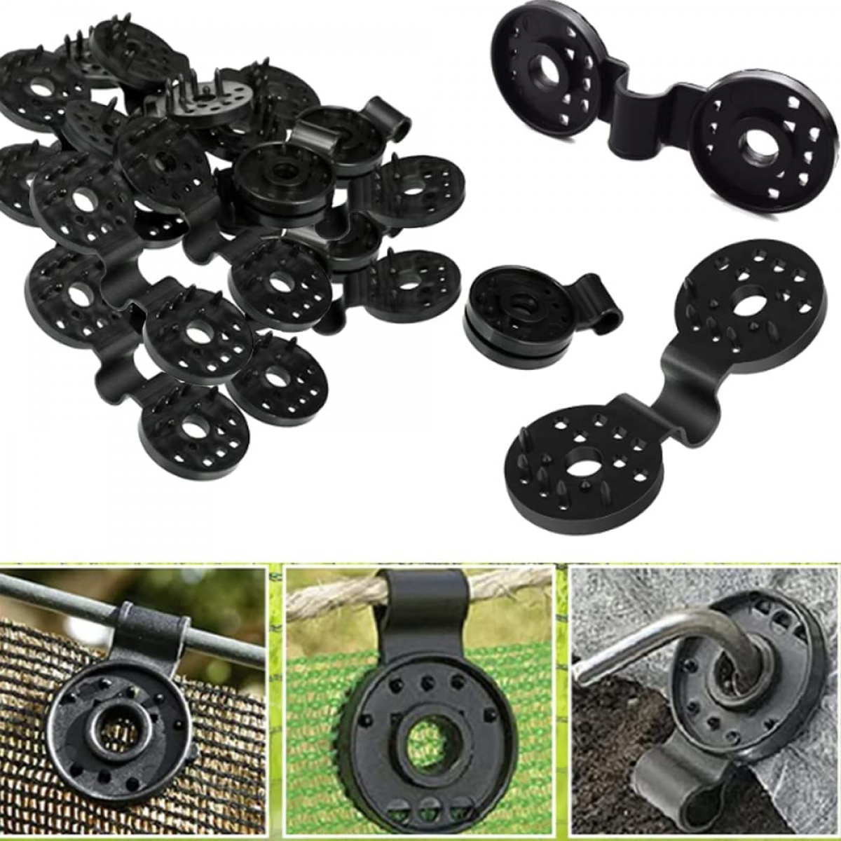 Hade Cloth Heavy Duty Lock Grip szt Plastikowe tkanin cieniujących Wiatroodporny zacisk markizy szklarniowe mocowania tkanin cieniujących Akcesoria