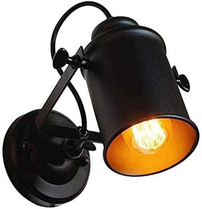Regulowany reflektor LED, kinkiet E27 w stylu retro industrialnym, metalowa lampa ścienna do wnętrz, do salonu, sypialni, restauracji i kuchni