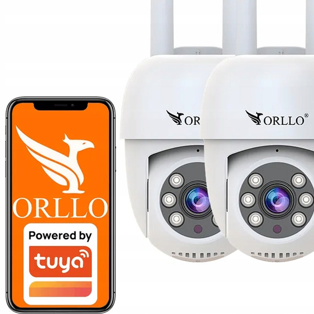 Zestaw Kamer WiFi IP Zewnętrzna Obrotowa 4Mpx ORLLO TZ2 PRO