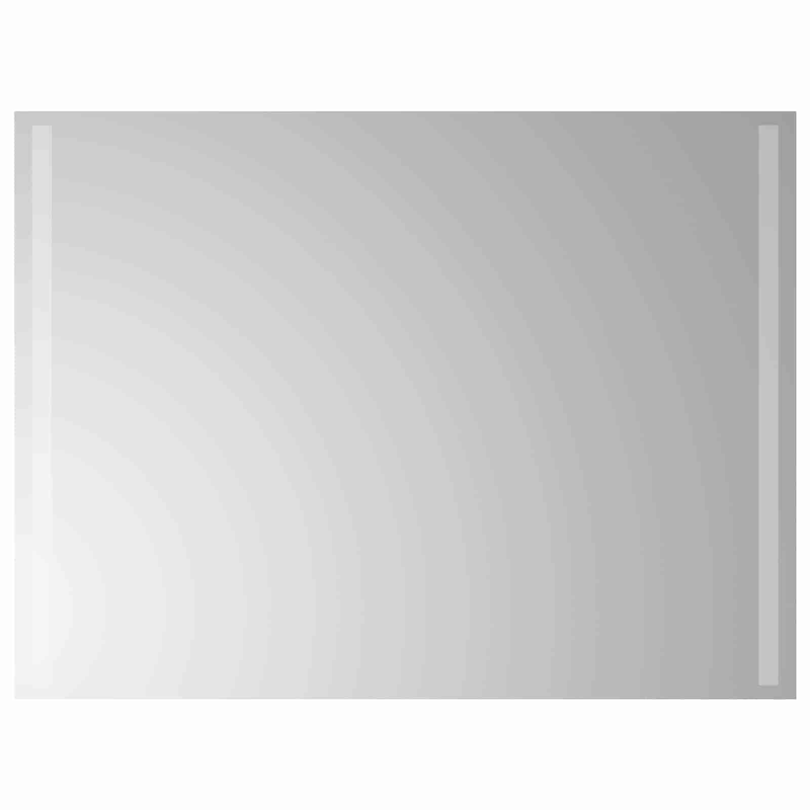 Lustro Łazienkowe Ścienne 80x60 cm z LED ze Szkła Hartowanego Przezroczyste