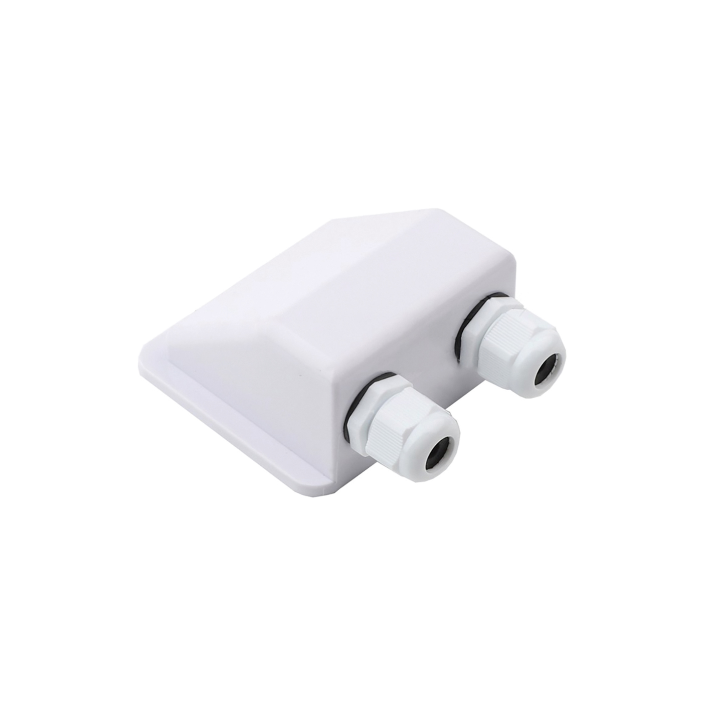 Alcapower Biała obudowa wejścia kablowego IP68, podstawa 88x100mm, wys 50mm, z dławnicą M20 dla kabli o średnicy od 6mm do 12mm