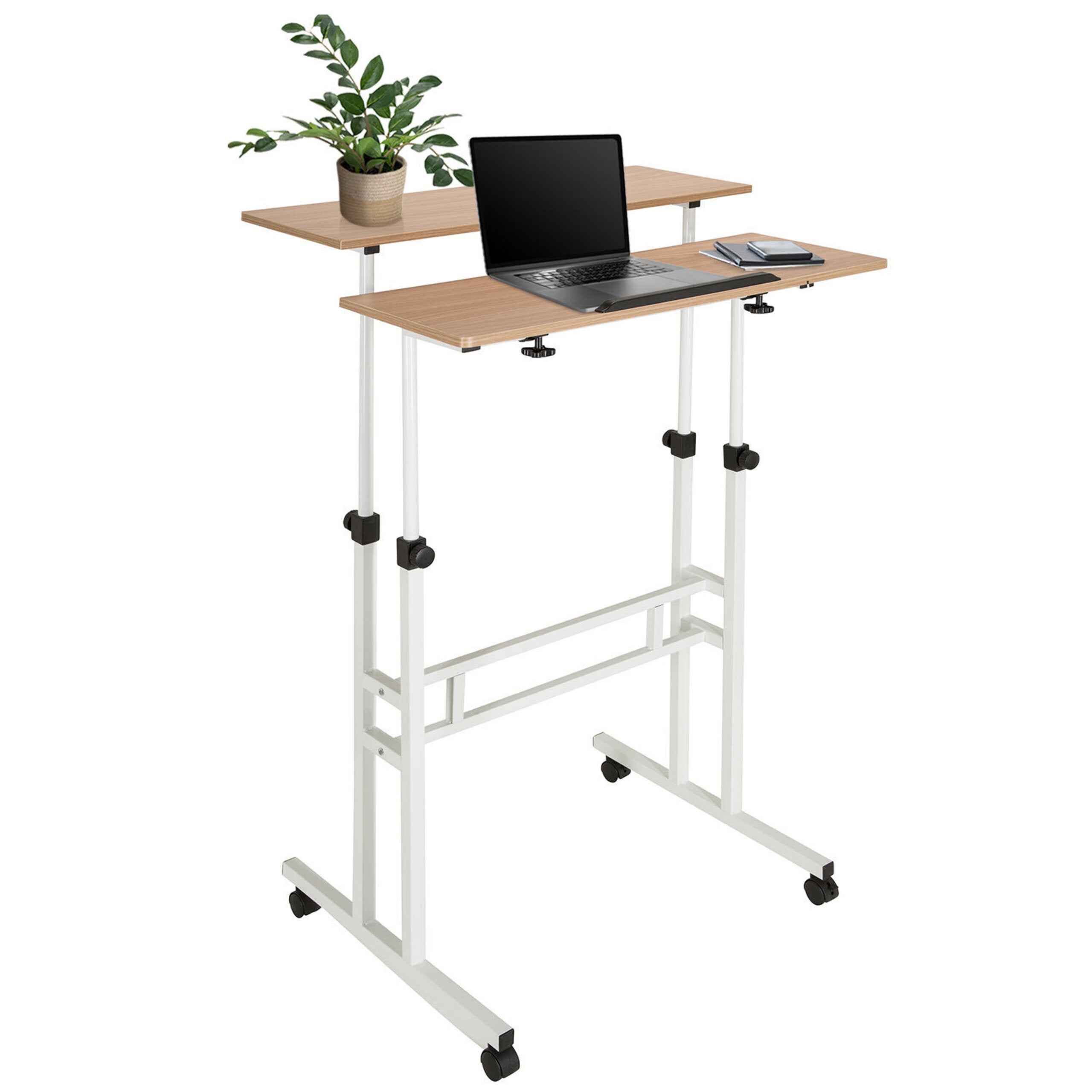 Biurko do pisania na stojąco WORKSTATION I Biały / dąb hjh OFFICE
