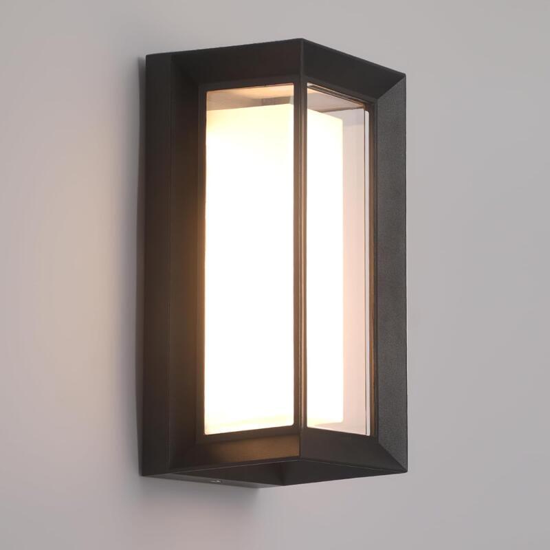 Kinkiet LED, 18 W, neutralne światło 4000K, wodoodporny IP65, nadaje się do stosowania na zewnątrz, typ C, 25 x 11,5 x 11,5 cm, czarny.