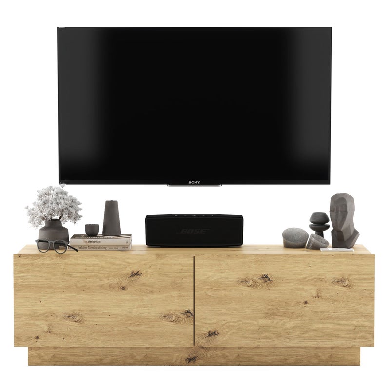 Uniwersalna szafka RTV 120 cm dąb artisan, mała komoda pod telewizor do salonu