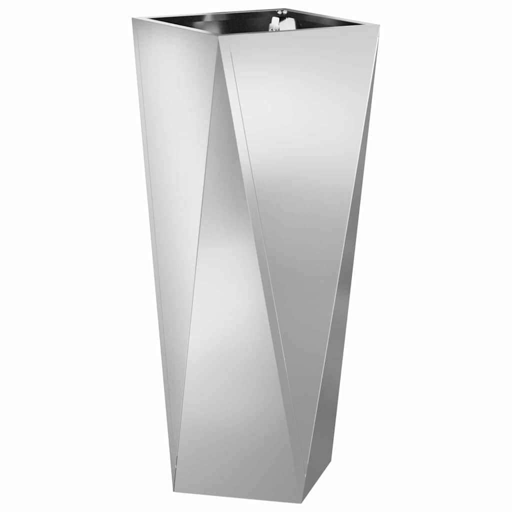 Donica Srebrny 30 x 30 x 75 cm Stal Galwanizowana