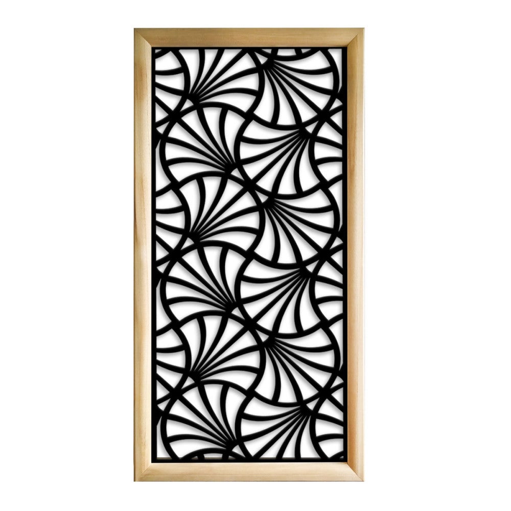 DZWONKI - Prostokątne moduły dekoracyjne z drewna i PCV - Rozmiar 47x94 cm - Grubość 47 mm - Kolor wewnętrzny CZARNY