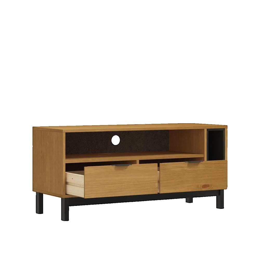 Meble TV vidaXL FLAM z litego drewna sosnowego 110x40x50 cm duża pojemność