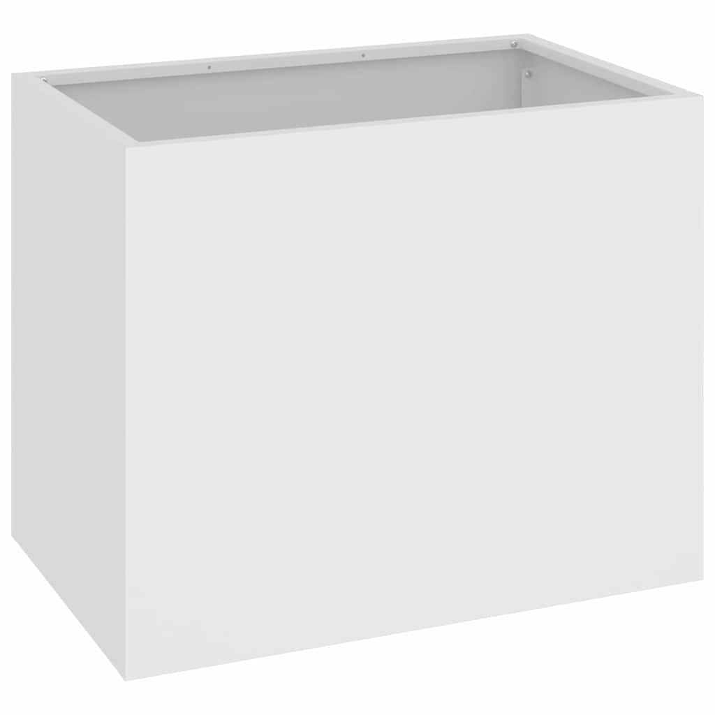 Doniczka ogrodowa Biały 50 x 32 x 40 cm Stal zimnogięta