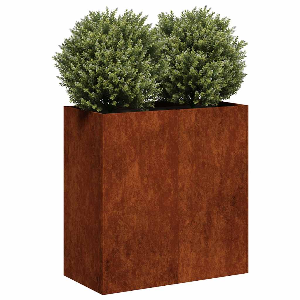 Doniczka Rusty 80x40x80 cm Stal nierdzewna