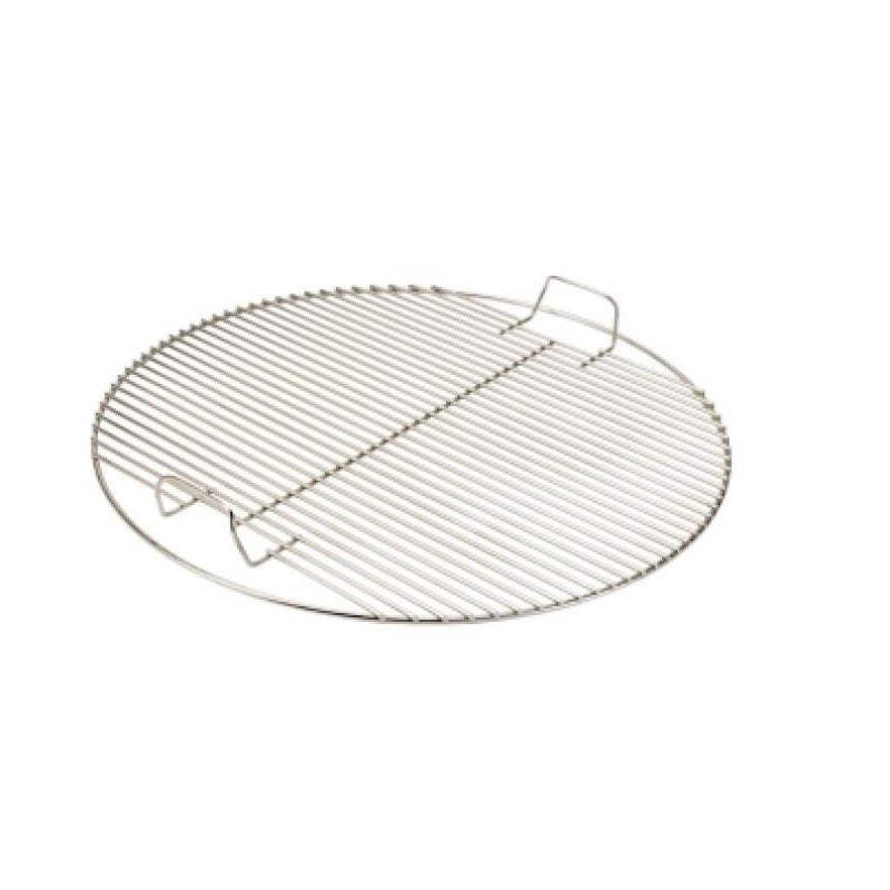Okrągły grill ze stali nierdzewnej o średnicy 44,5 cm – zaokrąglona konstrukcja zapewniająca równomierne grillowanie – odpowiedni do użytku wewnątrz i