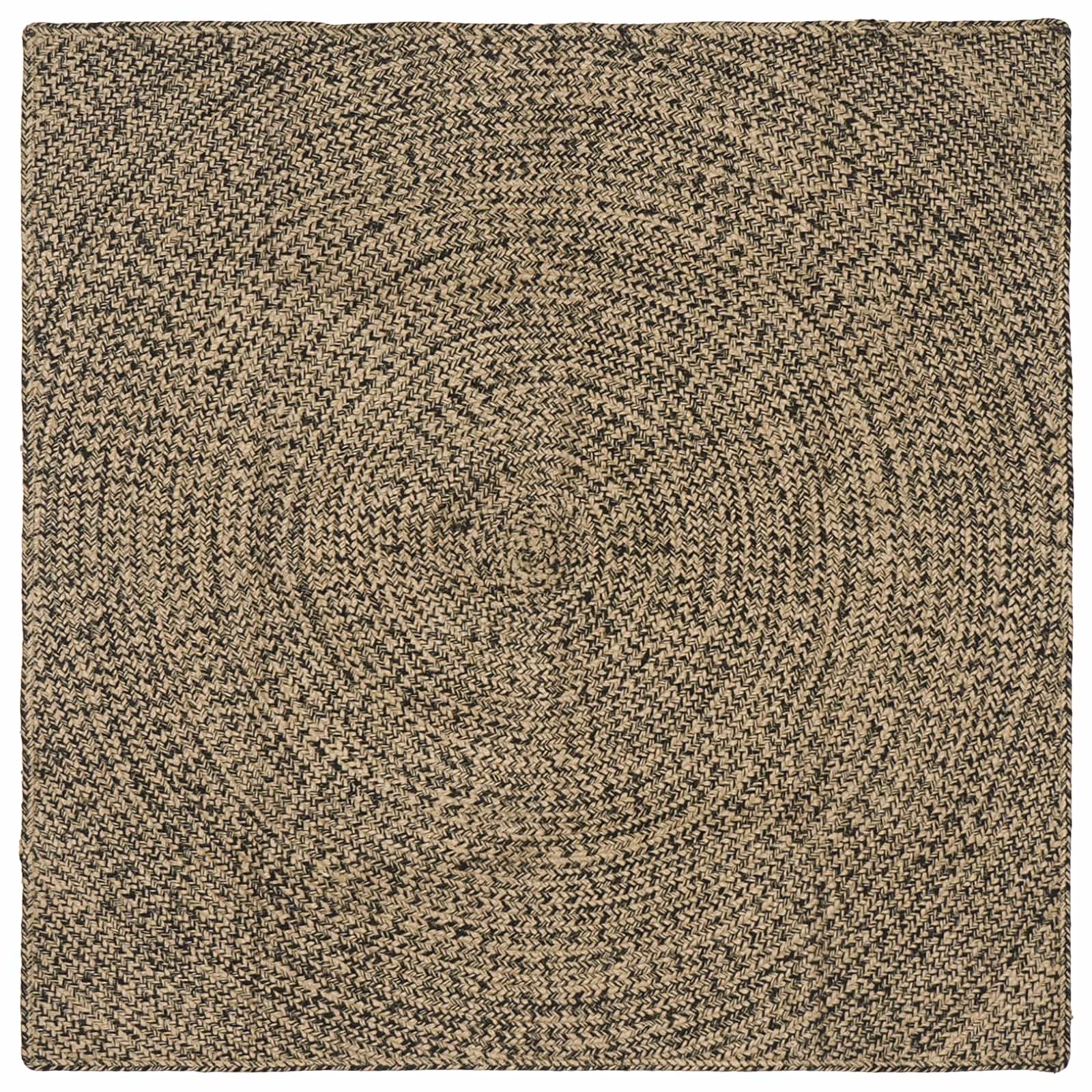 Dywany pokojowe Naturalny i czarny 120 x 120 cm Juta