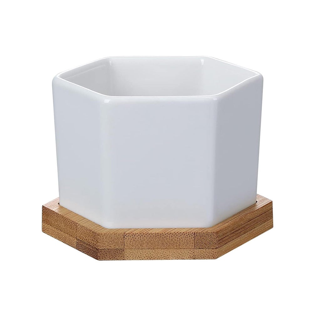 (1 sztuka) Mała ceramiczna doniczka, doniczka na sukulenty, białe ceramiczne miniaturowe doniczki na sukulenty, idealne do dekoracji