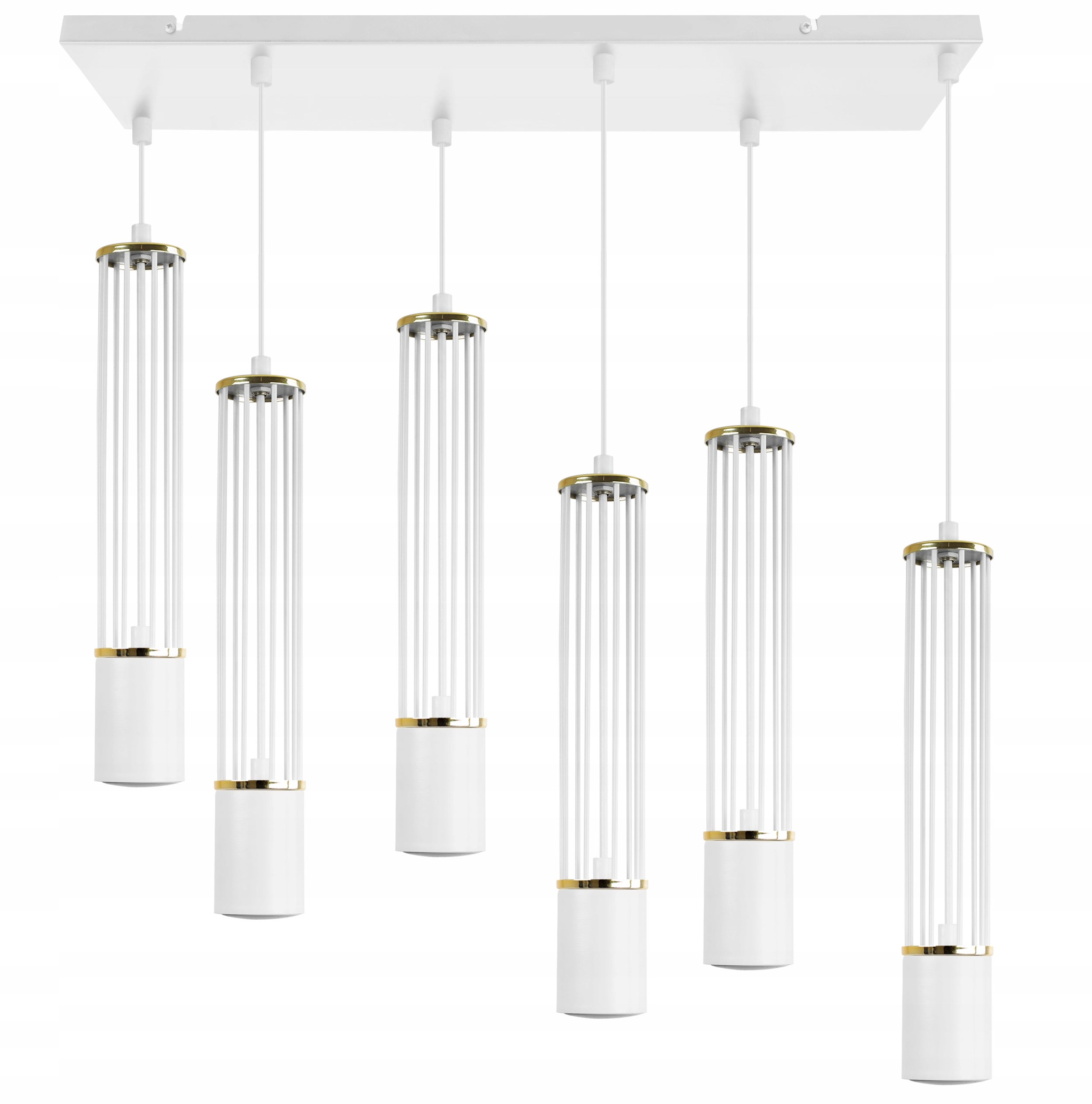 Lampa sufitowa wisząca Light Home LH Aria 6x GU10 biały/złoty
