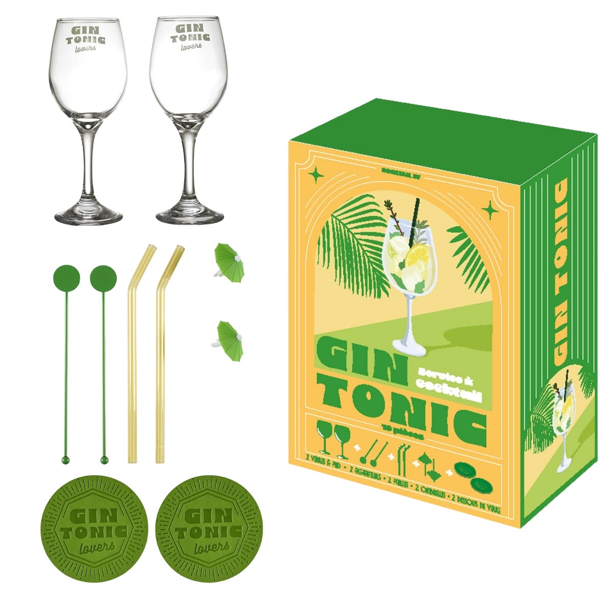 Zestaw do drinków GIN&TONIC HowHomely szkło w pudełku 1 zest.