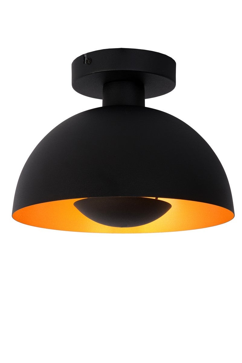 Lampa sufitowa SIEMON czarno-złota 1xE27x40W metal wym:19x25x25cm IP20 Lucide