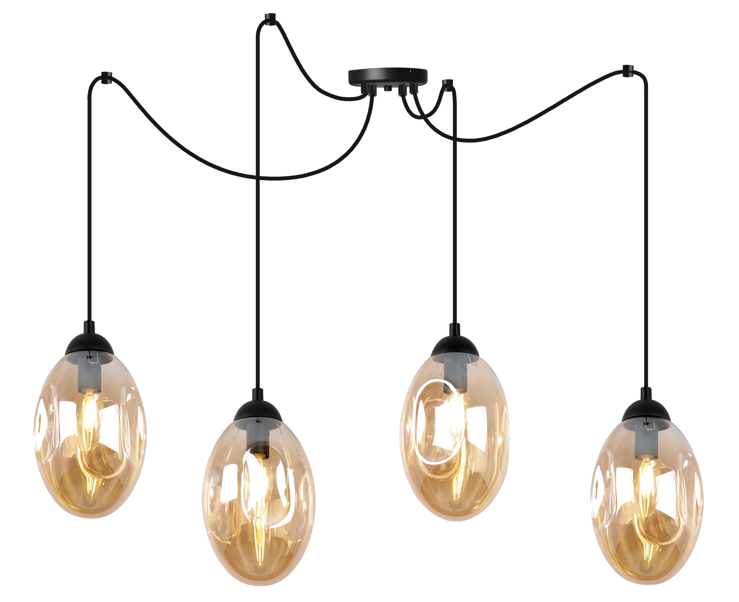 Lampa sufitowa wisząca Light Home LH Vigo Spider 4x E14 60W miodowy