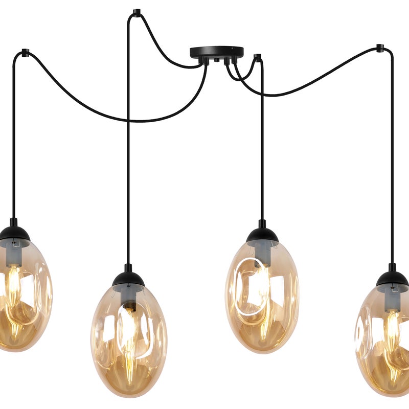 Lampa sufitowa wisząca Light Home LH Vigo Spider 4x E14 60W miodowy