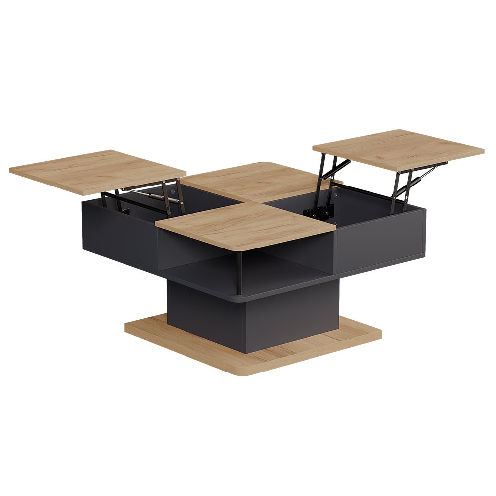 Vicco Stolik kawowy Movira, Antracyt, 80 x 45 cm ze schowkami