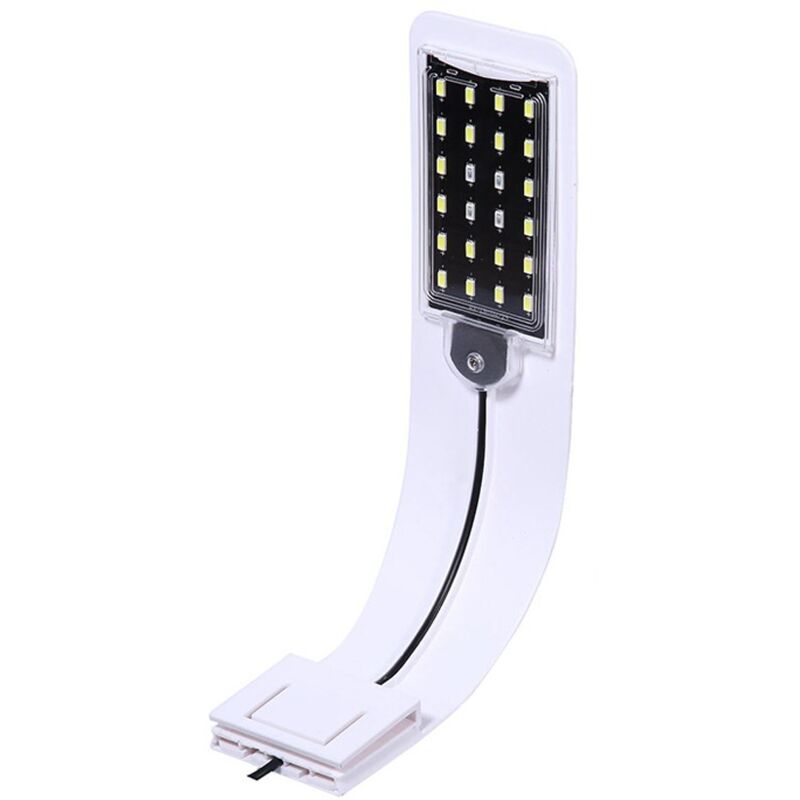 Lampa akwariowa LED, supercienka lampa akwariowa z białym światłem, biała