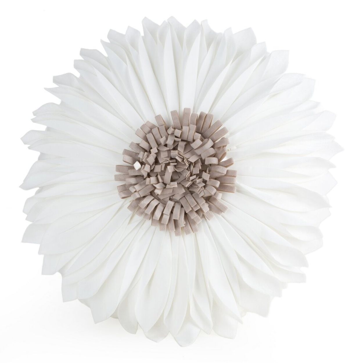 Poduszka dekoracyjna FLORES EUROFIRANY kremowo beżowa kwiat stokrotka 3D 40cm 1szt.