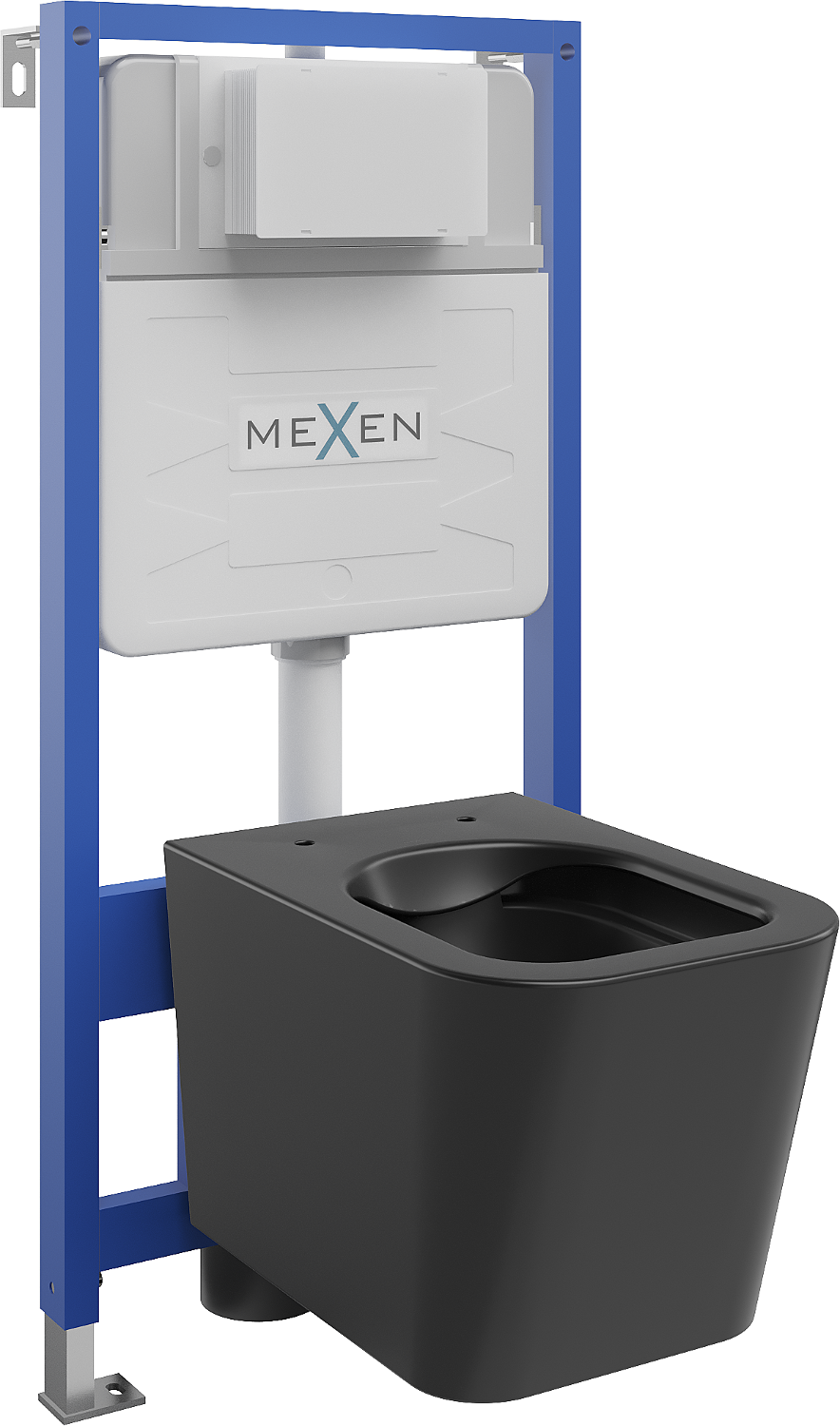 Mexen zestaw podtynkowy WC stelaż Fenix Slim z miską WC Teo, czarny mat - 6103385XX85
