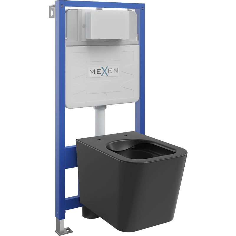 Mexen zestaw podtynkowy WC stelaż Fenix Slim z miską WC Teo, czarny mat - 6103385XX85
