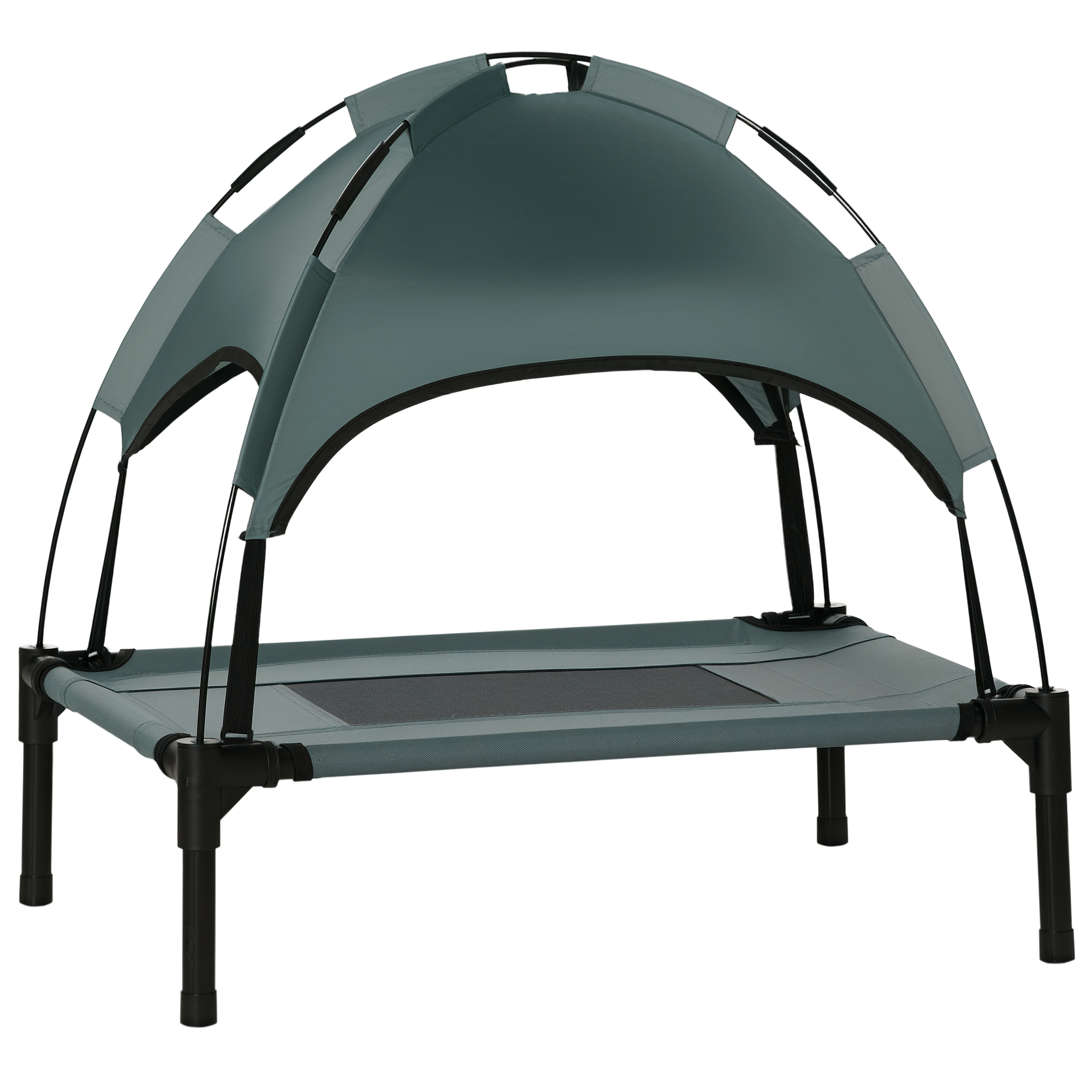 Legowisko dla psa z umbrella raised, camping legowisko dla psa z cat standing na tkanina Oxford który jest oddychający, anti-UV metalowa rama