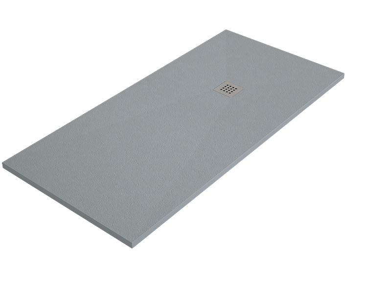 Brodzik ARDESIA 75x160 cm Cement kratka ze stali