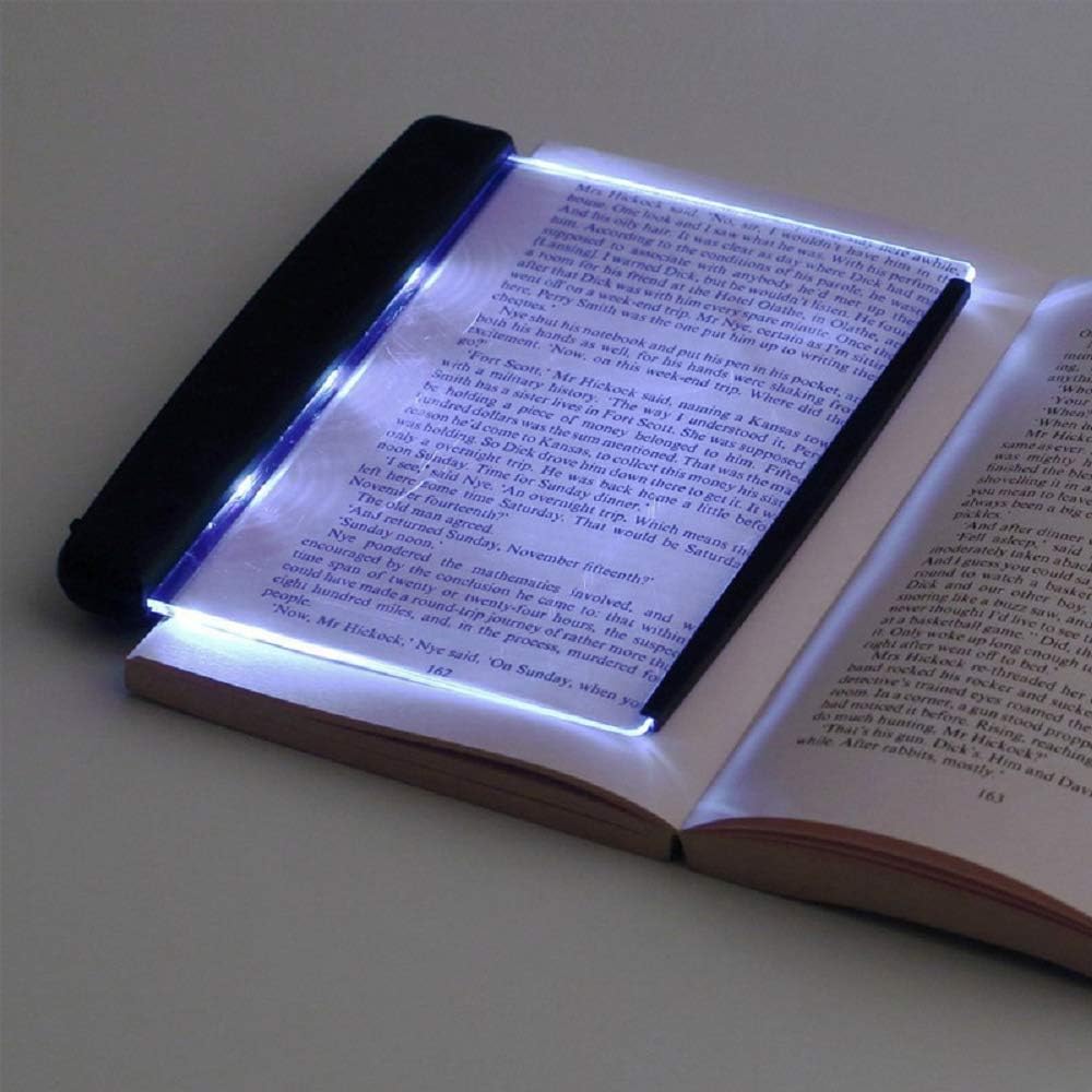 Panel świetlny LED do czytania książek, lampka nocna do czytania książek w miękkiej oprawie, noktowizor, odpinany klips do stron, kompensowane