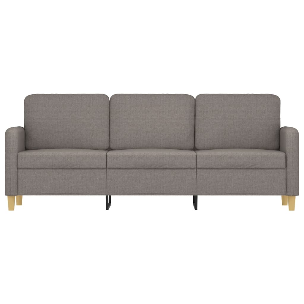 Sofa 3-osobowa, kolor taupe, 180 cm, tapicerowana tkaniną