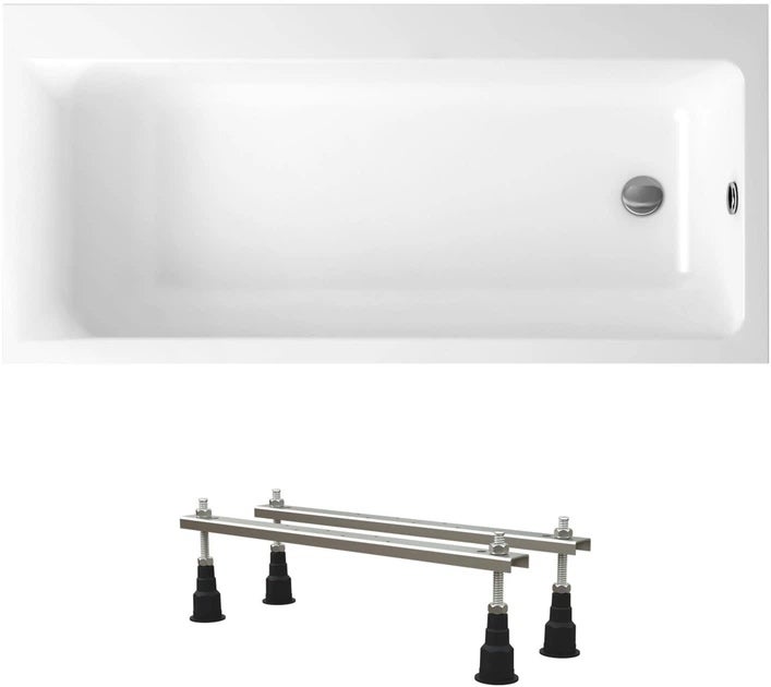 Wanna akrylowa Helmken Seraphina 170x80 prawa z akrylu lanego, ze wzmocnionym korpusem + Nóżki / 3512170RZ