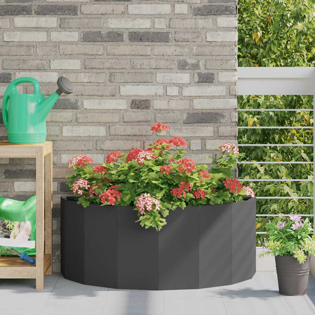 Donica Czarny 90 x 45 x 35 cm Stal vidaXL