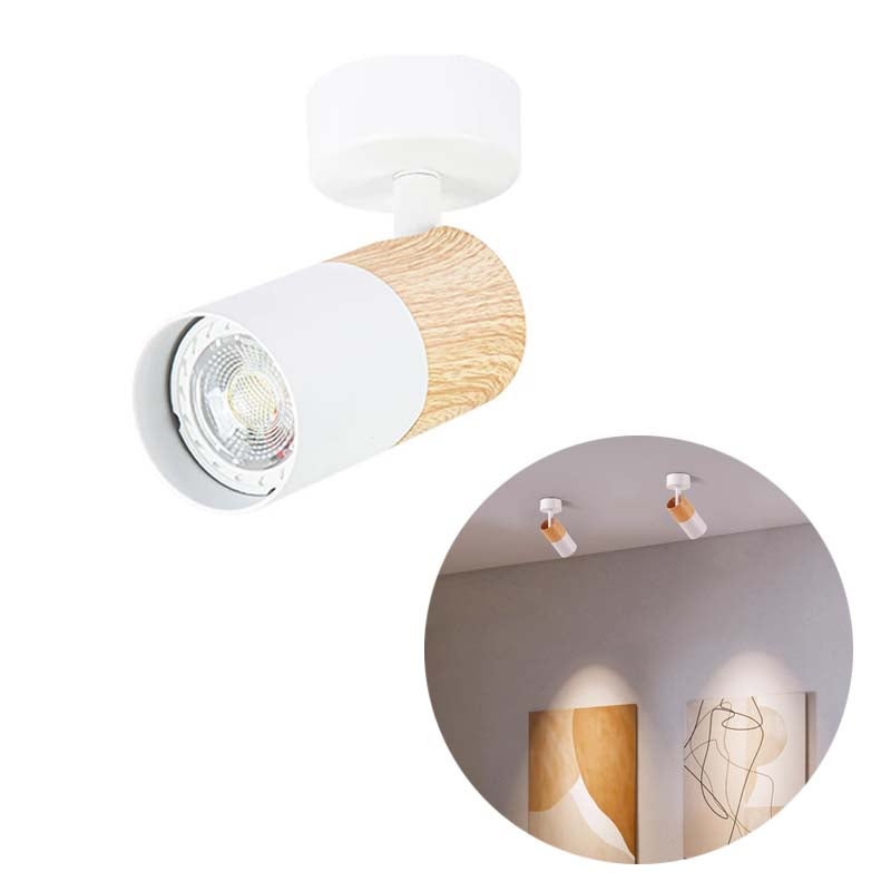 Nowoczesny reflektor LED Nordic 1 szt., obrotowy plafon sufitowy GU10 wymienny, do salonu, kuchni lub nad wyspę, bez żarówki